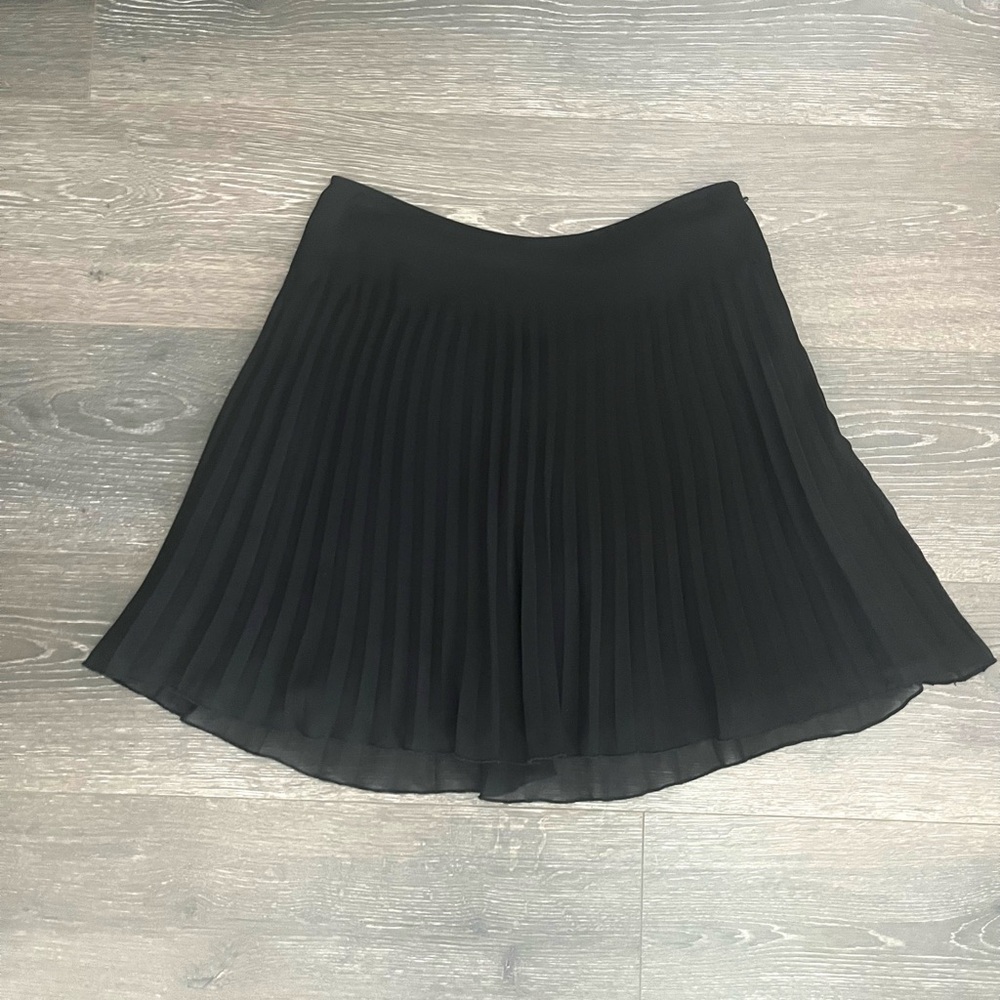 Express Pleated Skirt Womens Size‎ 1/2 XS Black Preppy Y2K 90s Academia Varsity